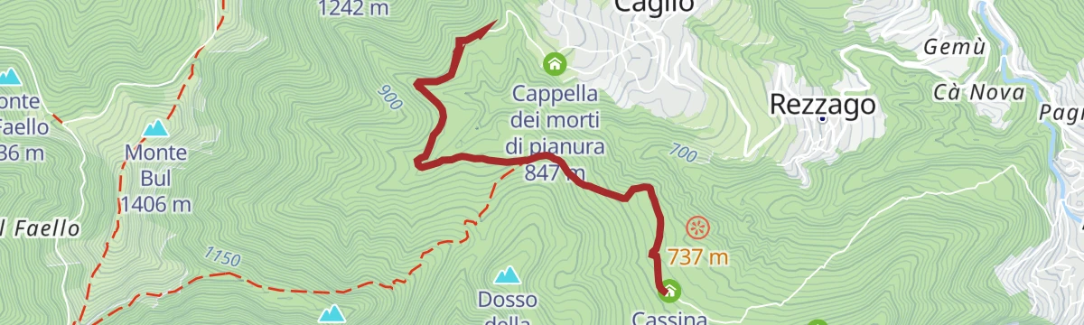 Route map: Nel cuore del triangolo lariano